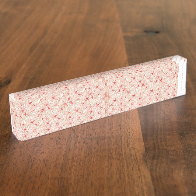 Wrapping paper with a repeating pattern of red, or nameplate (Side)