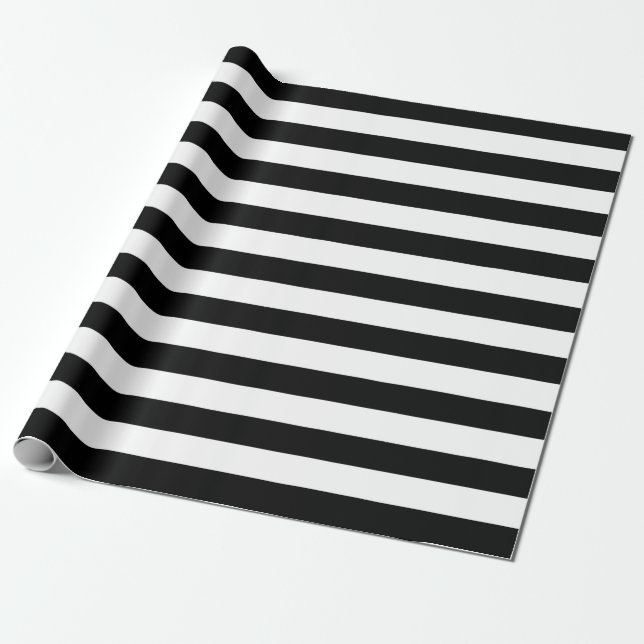 Wrapping paper with black and white stripes (Unrolled)