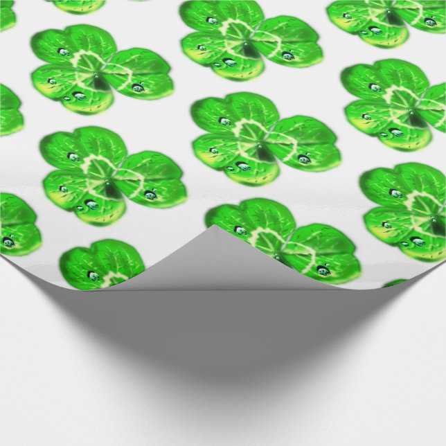 Wrapping Paper with Clover Leaf (Corner)