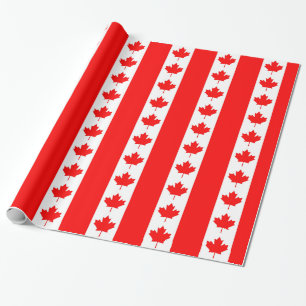 Wrapping paper with Flag of Canada
