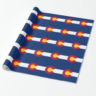 Wrapping paper with Flag of Colorado