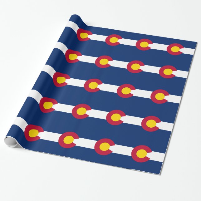 Wrapping paper with Flag of Colorado (Unrolled)