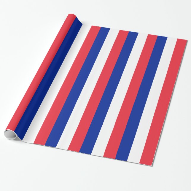 Wrapping paper with Flag of France (Unrolled)