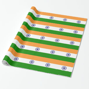 Wrapping paper with Flag of India