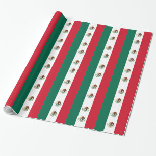 Wrapping paper with Flag of Mexico