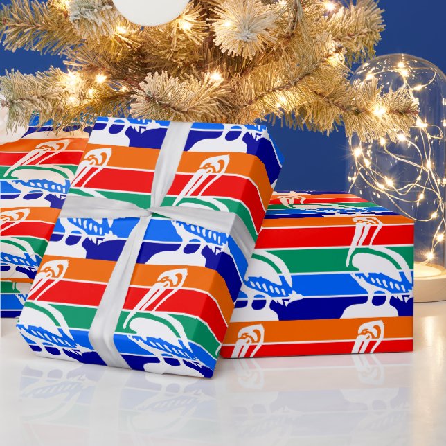 Wrapping paper with Flag of St. Petersburg (Holidays)