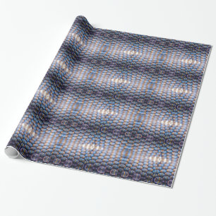 Wrapping Paper with Futuristic Honeycomb Print