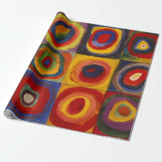 Wrapping Paper with Kandinsky's Squares and Circle