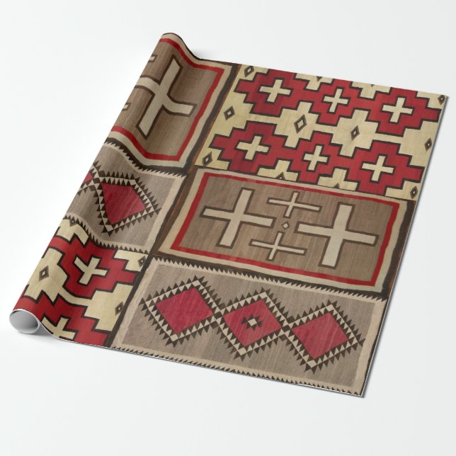 wrapping paper with navajo rug motif (Unrolled)