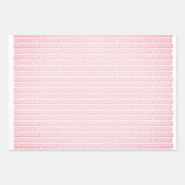 Wrapping paper with pink brick wall (Front)