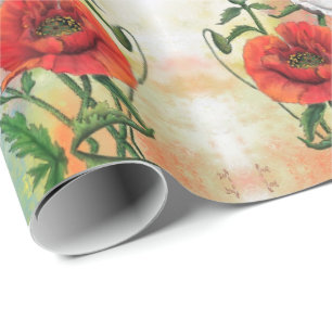 Wrapping Paper with Poppies