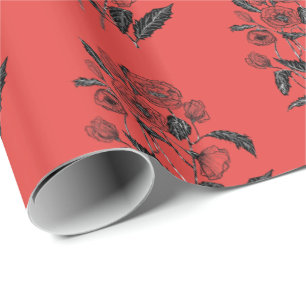 Wrapping Paper with Poppies