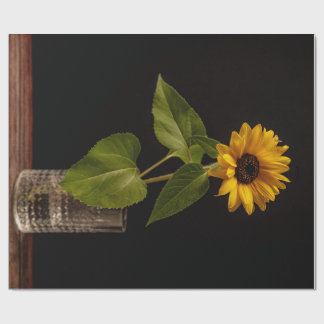 Wrapping paper with sunflower