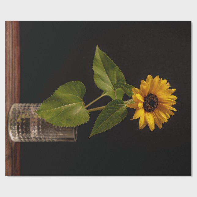 Wrapping paper with sunflower (Flat)