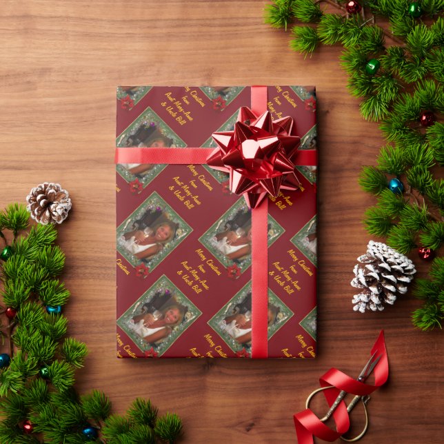 Wrapping Paper with Your Photo & Text (Holiday Gift)