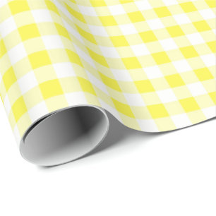 Wrapping Paper, Yellow Gingham Paper