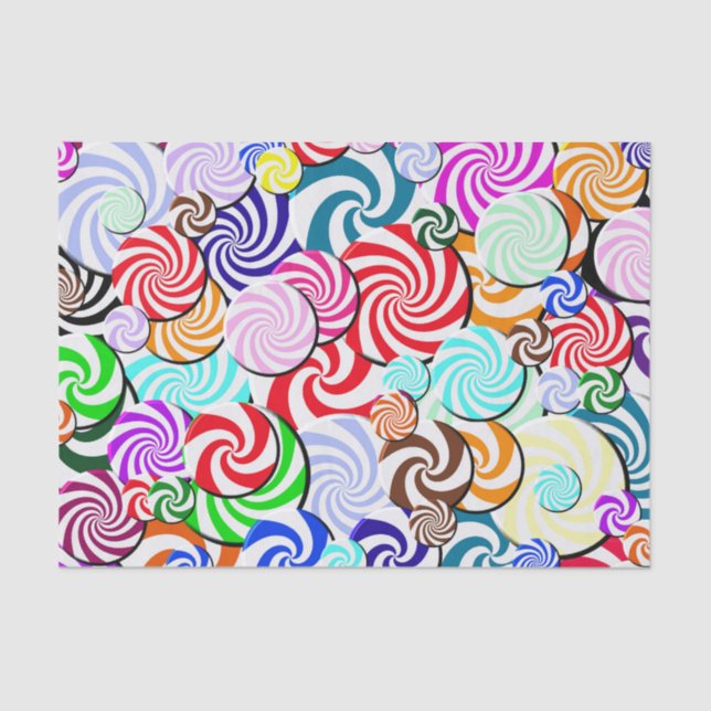 Wrapping Tissue - Candy Collage Paper (Front)