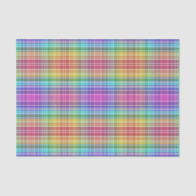 Wrapping Tissue - Rainbow Madras Paper (Front)