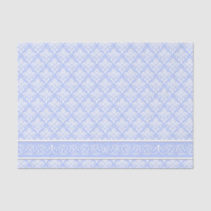 Wrapping Tissue - Wedgewood Blue Damask Paper