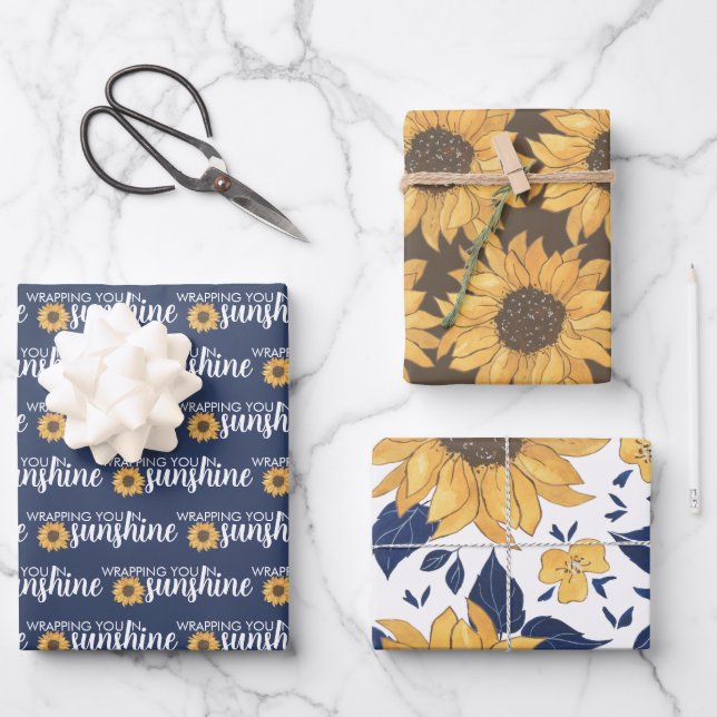 Wrapping You In Sunshine Wrapping Paper Sheets (Front)