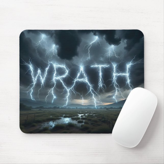 Wrath Lightning Over Field Mouse Mat (With Mouse)