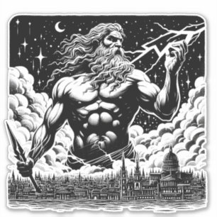 Wrath Of Zeus ink Illustration Greek mythology art
