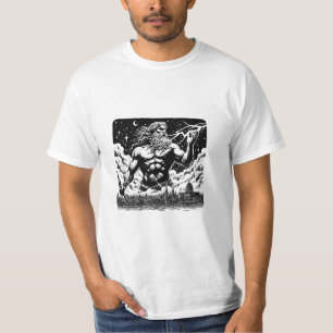 Wrath Of Zeus ink Illustration Greek mythology art T-Shirt