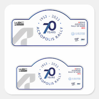 WRC ACROPOLIS RALLY GREECE motorsport Car racing  Square Sticker