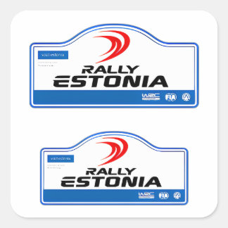 WRC Rally Estonia championship car racing motorspo Square Sticker