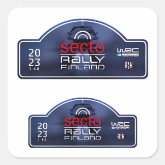 WRC Rally Finland artic car racing motorsport  Square Sticker