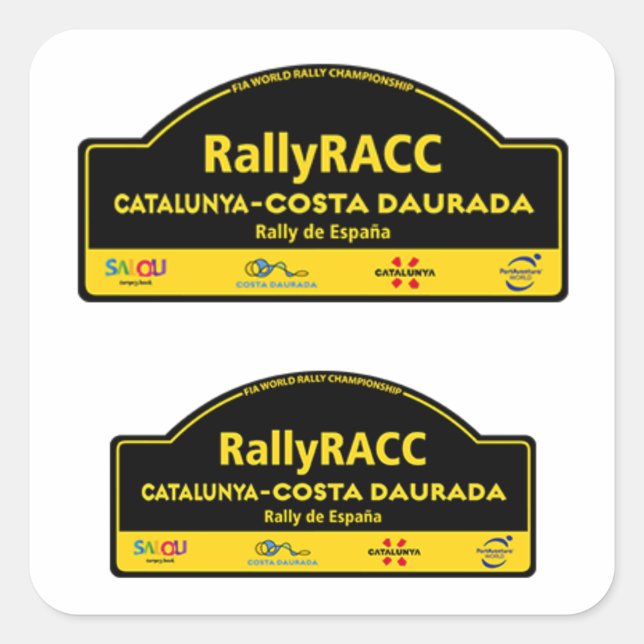 WRC Rally spain Catalunya Rally de España Square Sticker (Front)