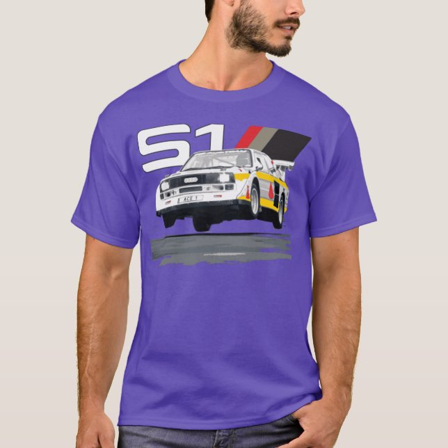 WRC Sport S1 E2 Group B Rally Car Stig Blomqvist b T-Shirt (Front)