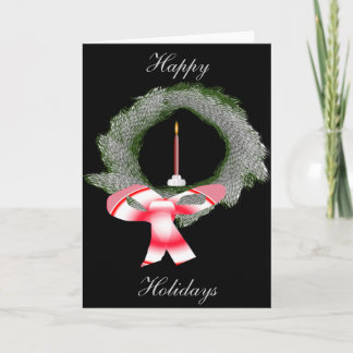 Wreath and Candle Holiday Card