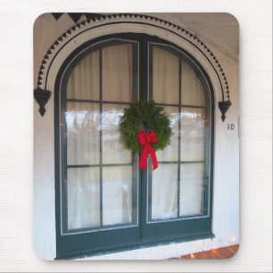 Wreath and Gingerbread Doorway - Martha's Vineyard Mouse Mat