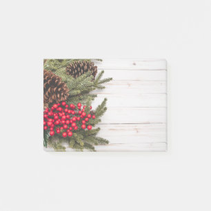 Wreath and Holly Holiday Collection Post-it Notes