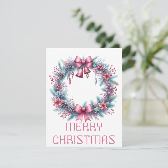 Wreath Christmas Card (Standing Front)
