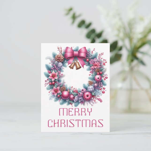 Wreath Christmas Card (Standing Front)