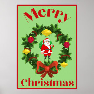 Wreath Christmas Poster