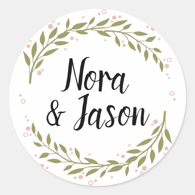 Wreath Customisable Sticker (Front)