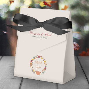 Wreath & Fall Wedding Favour Box