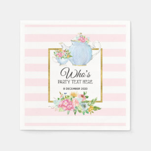 wreath flower, tea party, Cocktail Paper Napkins