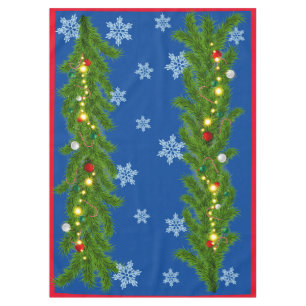 Wreath for Holiday Christmas Garland Tablecloth