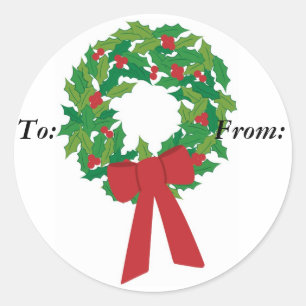 wreath, gift labels
