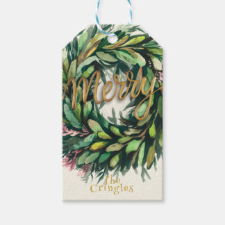 Wreath gift tags