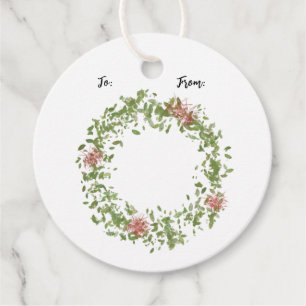 Wreath Holiday Gift Tags