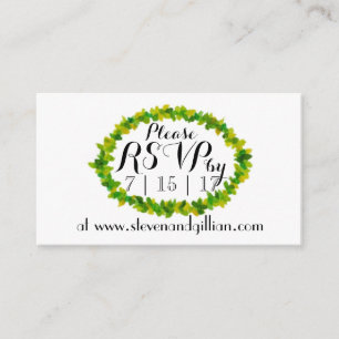 Wreath Leaf RSVP cards/Date reminder cards