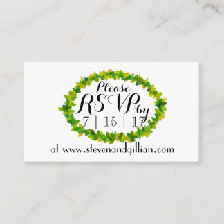 Wreath Leaf RSVP cards/Date reminder cards