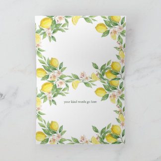 Wreath Mediterranean thank you Bridesmaid card