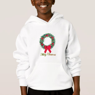 Wreath Merry Christmas Hoody