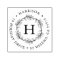 Wreath Monogram Round Return Address